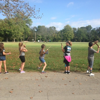 Photo of students at Fort Ancient